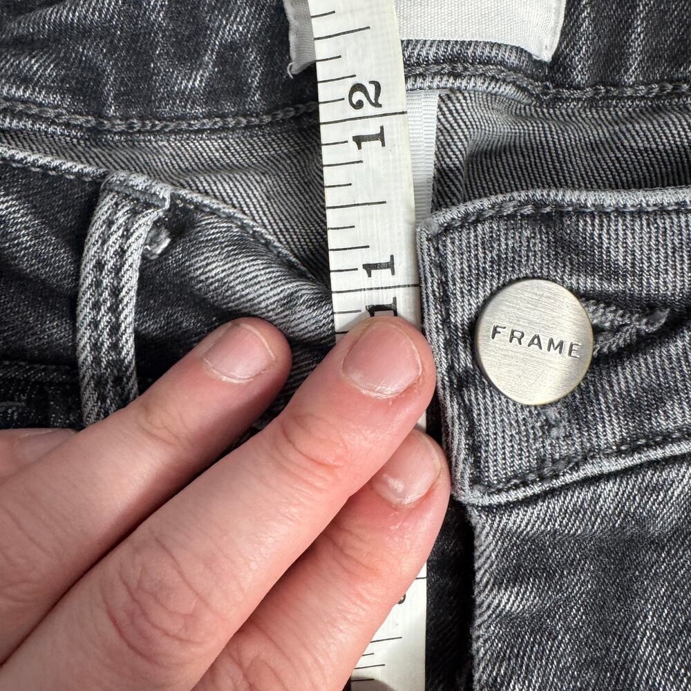 FRAME Le One Flare Jeans Gray Stretch Denim Women’s Size 2 - Picture 4 of 7